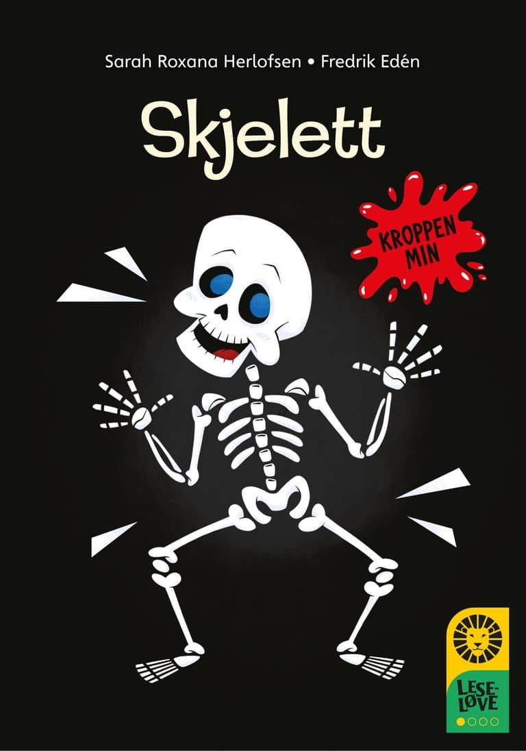 Omslag Leseløve nivå 1 - Skjelett av Sarah Roxana Herlofsen (Ebok)