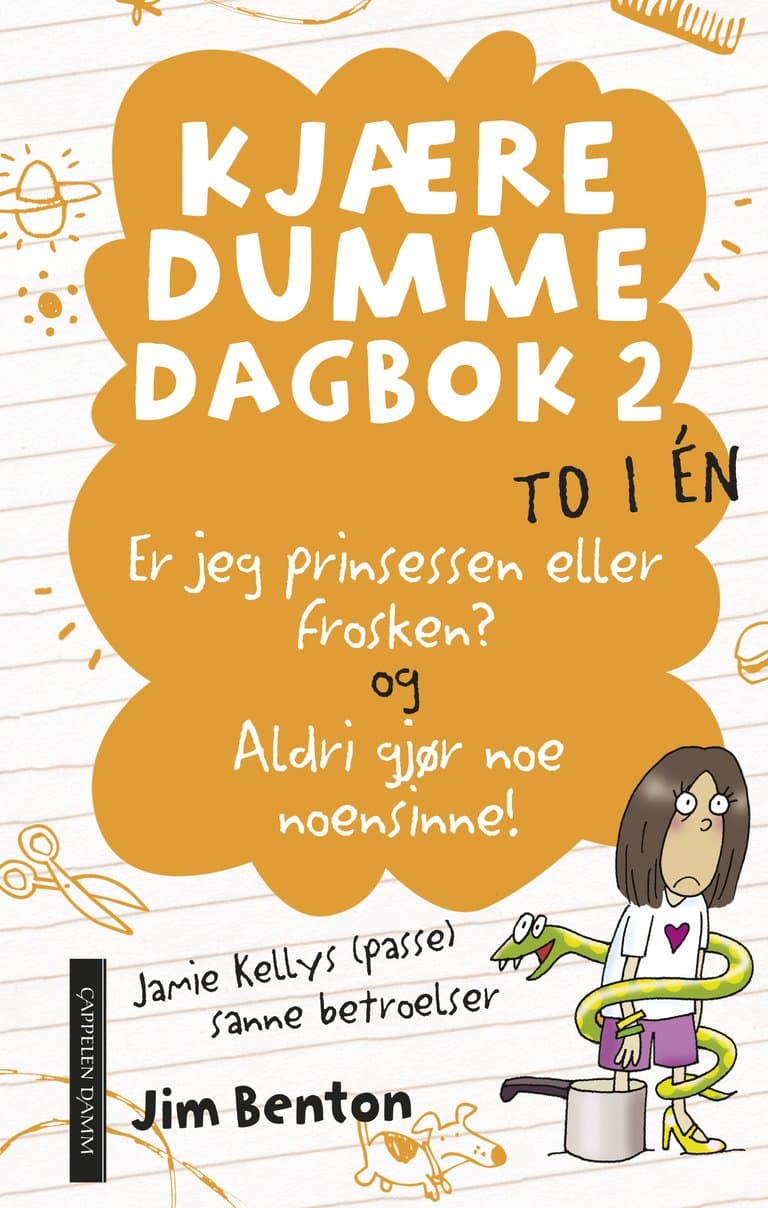 Omslag Kjære dumme dagbok 3 og 4 av Jim Benton (Ebok)