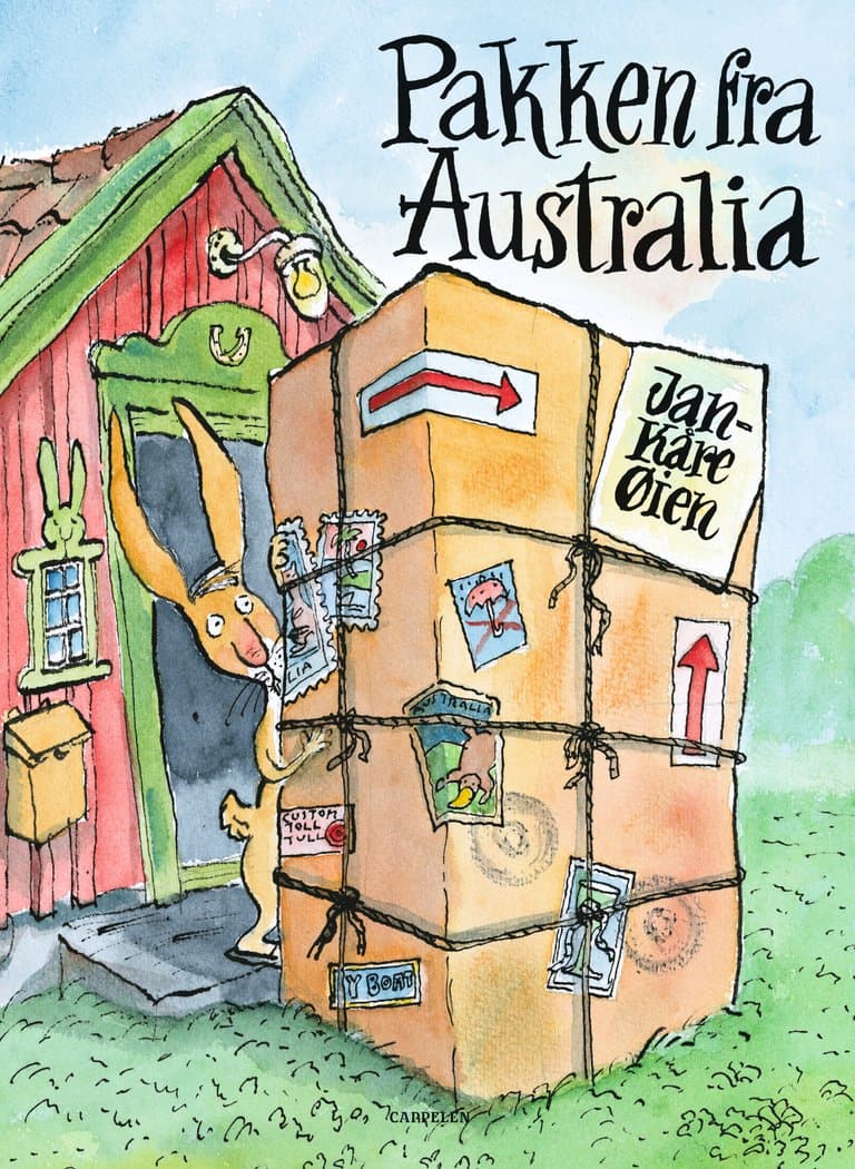 Omslag Pakken fra Australia av Jan-Kåre Øien (Innbundet)