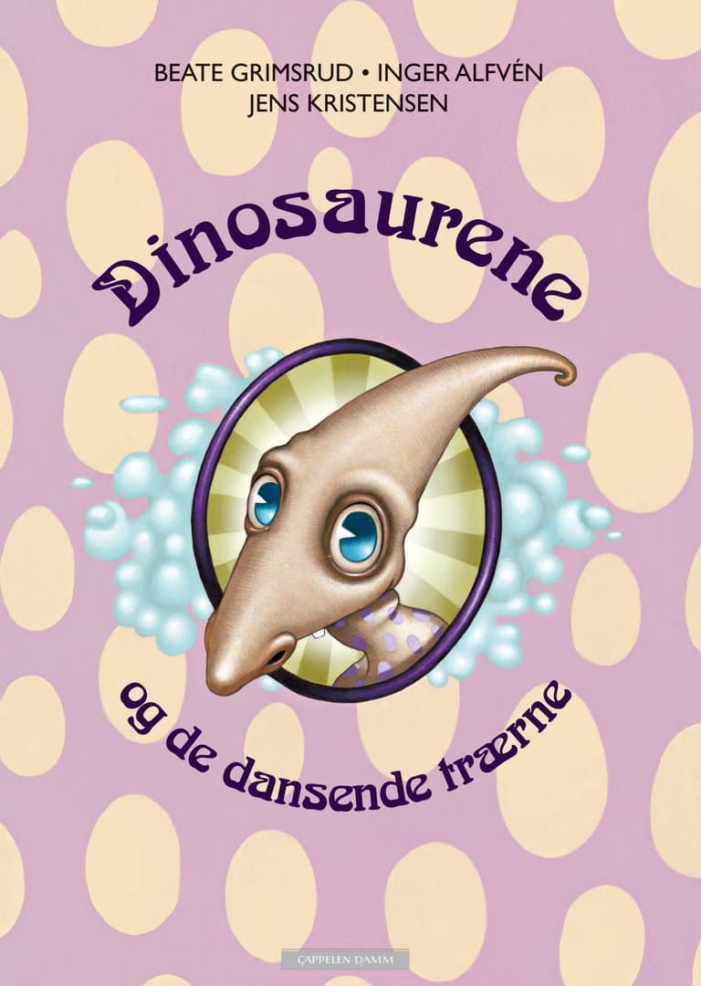 Omslag Dinosaurene og de dansende trærne av Beate Grimsrud (Innbundet)