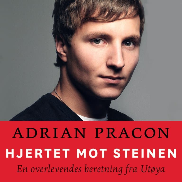 Omslag Hjertet mot steinen - En overlevendes beretning fra Utøya av Adrian Pracon (Lydbok)
