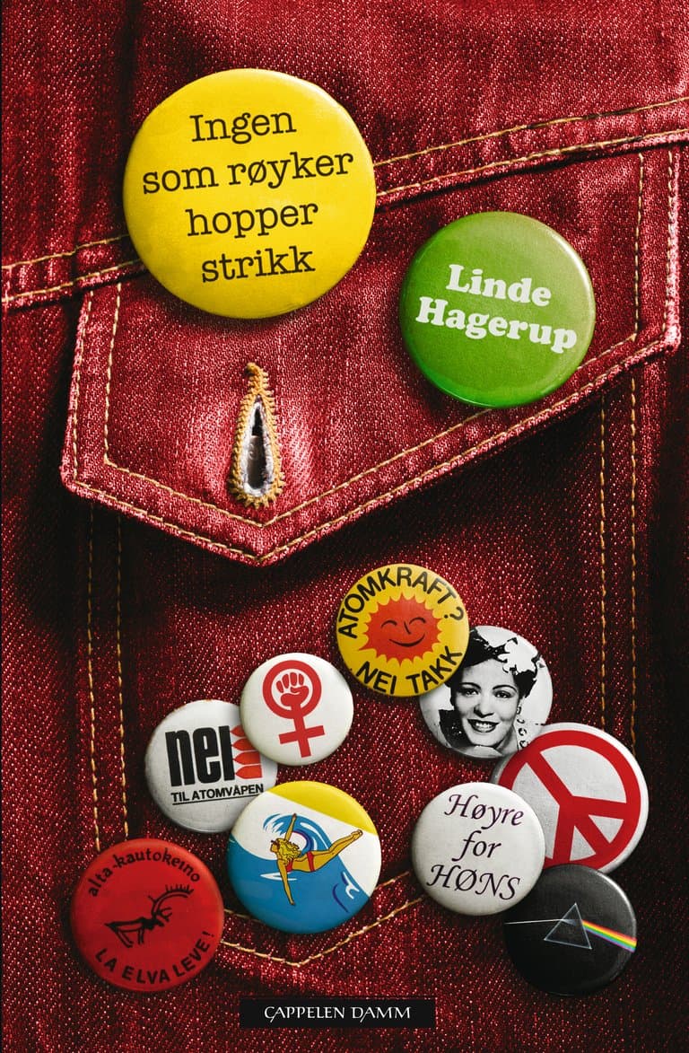 Omslag Ingen som røyker hopper strikk av Linde Hagerup (Innbundet)
