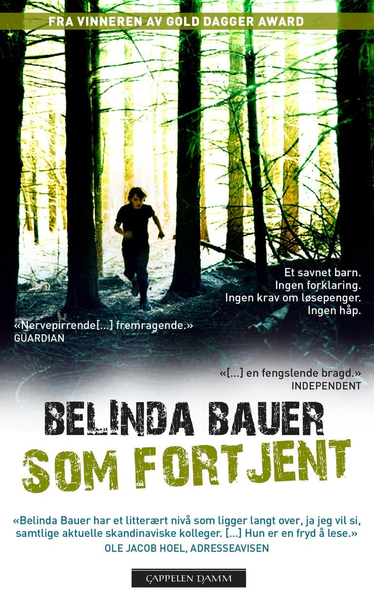 Omslag Som fortjent av Belinda Bauer (Heftet)