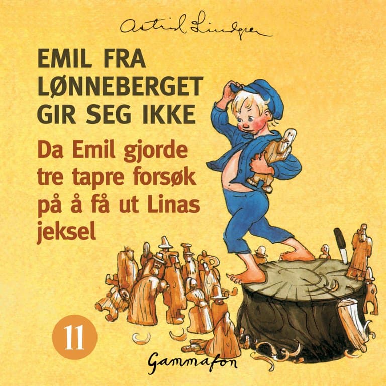 Omslag Da Emil gjorde tre tapre forsøk på å få ut Linas jeksel, og etterpå malte lille Ida knallblå av Astrid Lindgren (Lydbok)
