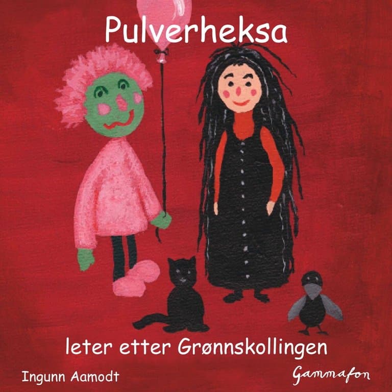 Omslag Pulverheksa leter etter Grønnskollingen av Ingunn Aamodt (Lydbok)