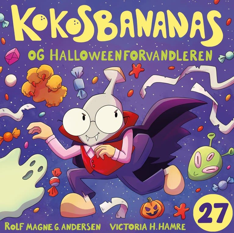 Omslag Kokosbananas og Halloweenforvandleren av Rolf Magne G. Andersen (Lydbok)