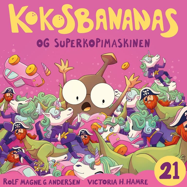 Omslag Kokosbananas og superkopimaskinen av Rolf Magne G. Andersen (Lydbok)