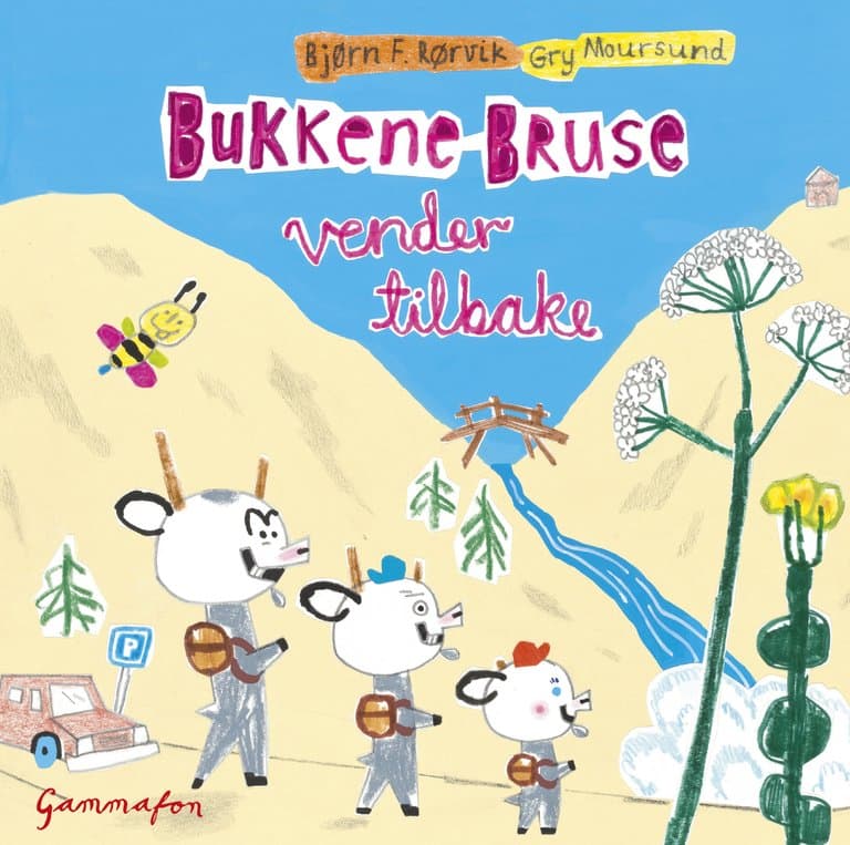 Omslag Bukkene Bruse vender tilbake av Bjørn F. Rørvik og Gry Moursund (CD)