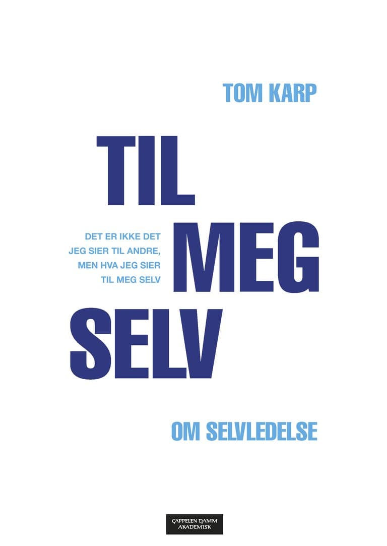 Omslag Til meg selv av Tom Karp (Heftet)