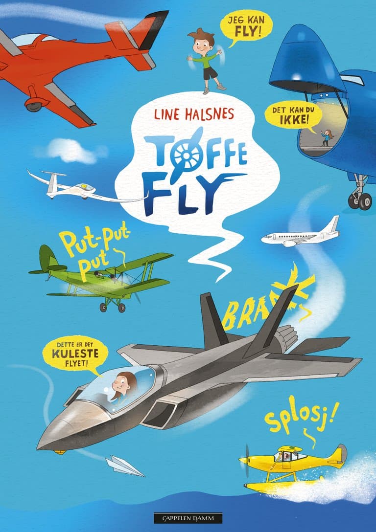 Omslag Tøffe fly av Line Halsnes (Ebok)